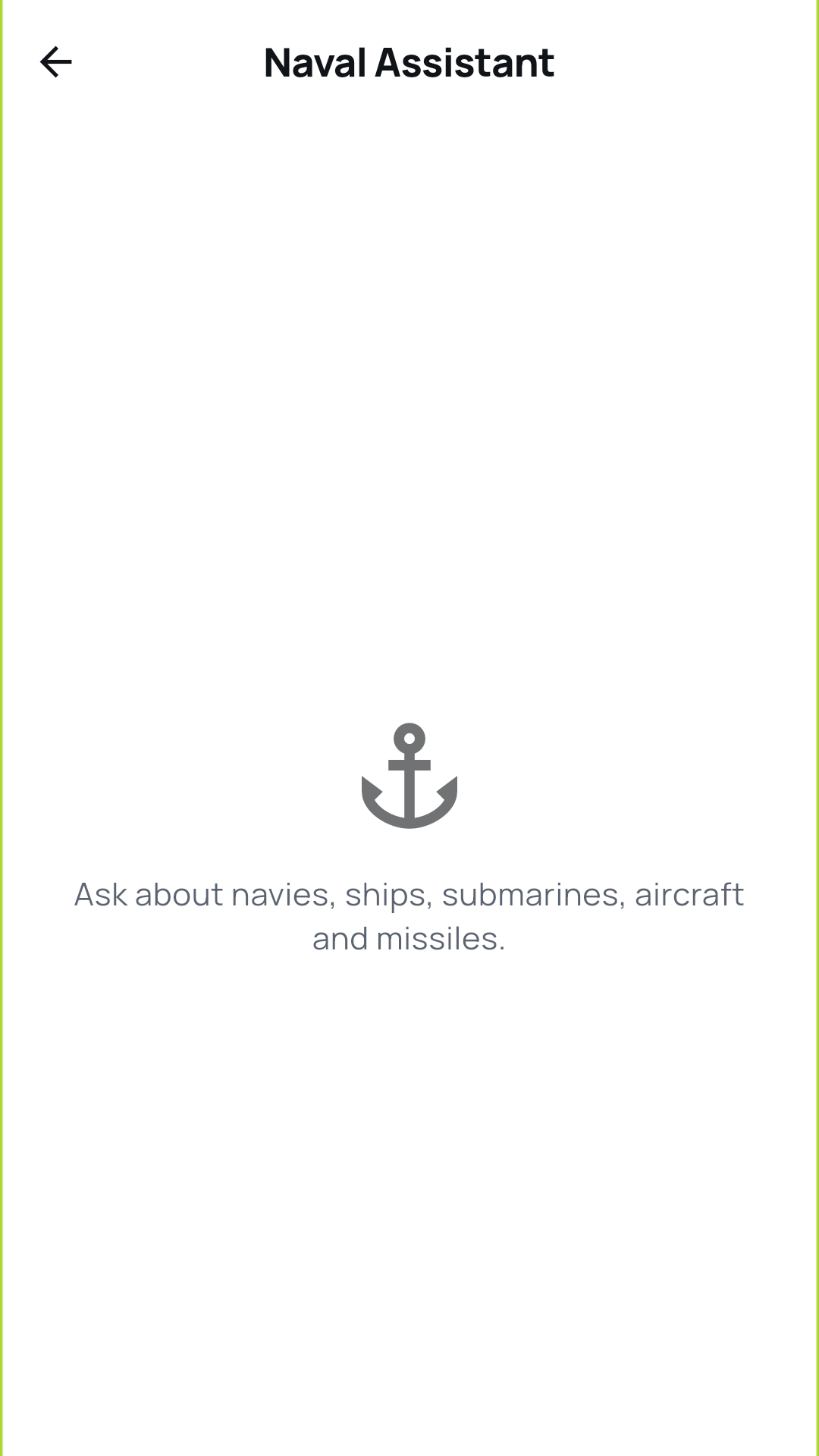 Naval Assistant chat answering a question about the Arleigh Burke class